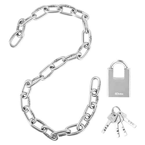 Bike Lock : Bicycle Chain Lock, Motorcycle Lock, Premium Case-Hardened Security Chain