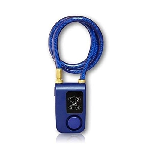 Bike Lock : Bicycle Electric Car Password Lock Alarm Lock Anti-theft Lock Door Lock Luggage Smart Electronic Anti-theft Device Outdoor Waterproof (Color : Blue 80cm)