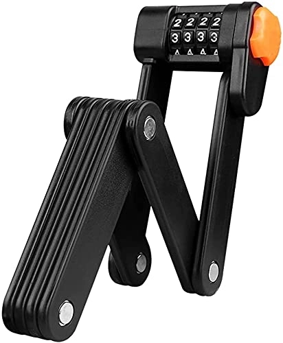 Bike Lock : Bicycle Folding Lock Alloy Steel Folding Lock Mountain Bike Chain Lock Anti-Theft Code Lock 85cm