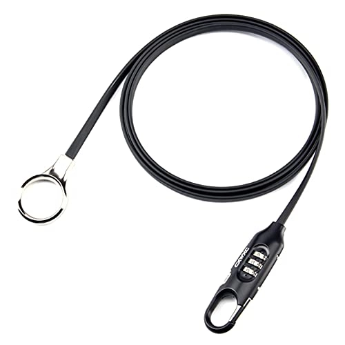 Bike Lock : Bicycle Lock 180 cm Bicycle Cable Chain Lock with 3 Digital Codes 1000 Resettable Codes Reinforced Zinc Alloy Lock for Bicycles Motorcycles Scooters Gates