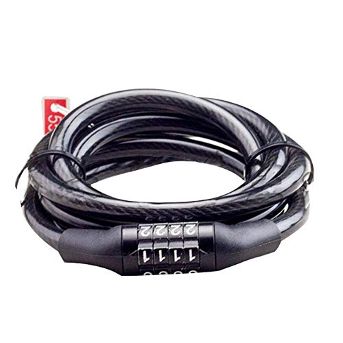 Bike Lock : Bicycle Lock 4 Digit Cycling Heavy Duty Cable Combination Password Bike Bicycle Cable Lock Cable Hard Coded Lock