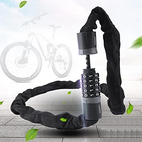 Bike Lock : Bicycle lock, 5-digit code resettable combination heavy-duty anti-theft high-security bicycle accessories, suitable for chain locks for electric bicycles, motorcycles, and scooters