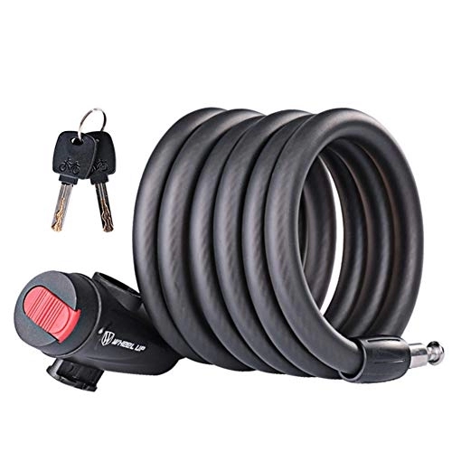 Bike Lock : Bicycle Lock, Anti-Theft Mountain Bike Lock, Double Slot Lock Core, Steel Cable Lock, Bicycle Riding Accessories, Electric Bike, Universal, Easy To Install