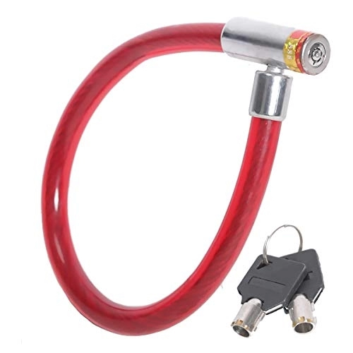 Bike Lock : Bicycle Lock Anti-Theft Outdoor Bicycle Chain Lock Safety Enhanced Metal Heavy Motorcycle Chain Lock (Color : Red)