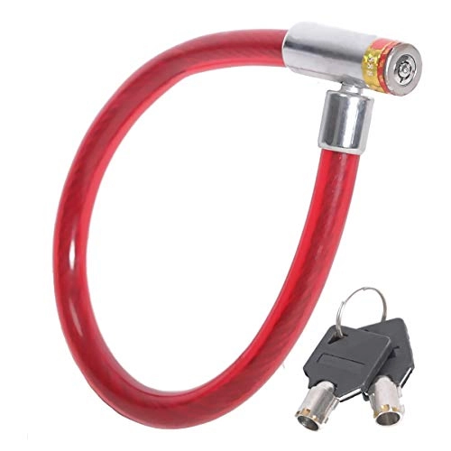 Bike Lock : Bicycle Lock Anti-Theft Outdoor Bicycle Chain Lock Safety Enhanced Metal Heavy Motorcycle Chain Lock Easy to Install (Color : Red)