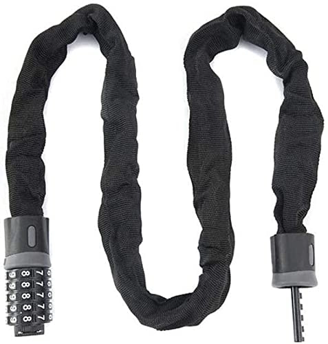 Bike Lock : Bicycle Lock Bicycle Lock, Mountain Bike 5-digit Combination Lock, Anti-theft Lock, Chain Lock, Suitable For Electric Motorcycles (Size : 0.9m)