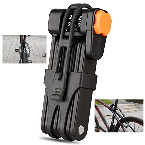 Bike Lock : Bicycle Lock, Combination Password Folding Lock, Heavy Alloy Steel Duty 85cm Bicycle Chain, Security Lock, for Mountain Bike / Road Bicycle / Scooter / Motorcycle / E-Bike Anti-Theft Lock