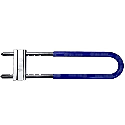 Bike Lock : Bicycle Lock Double Door U-shaped Lock Anti-pick Lock Bicycle Lock Glass Door Lock Suitable For Bicycles And Motorcycles (Color : Blue, Size : 41.8cm)