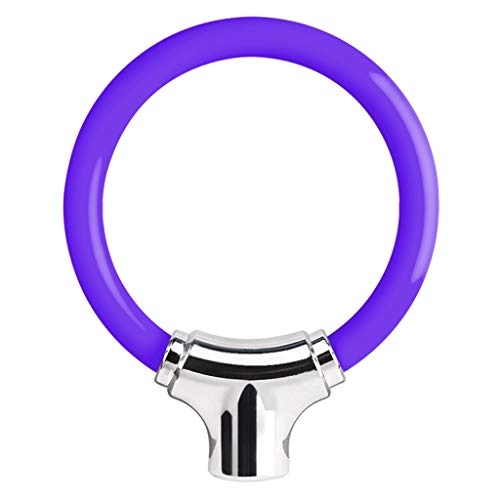 Bike Lock : Bicycle lock, mountain bike lock, portable bicycle lock, mini lock ring, anti-theft ring lock Suitable for outdoor bicycles 135mmx9mm (Color : Purple)