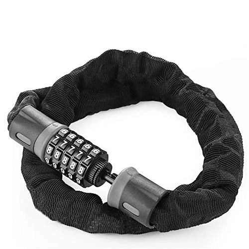Bike Lock : Bicycle Lock Safe Metal Anti-Theft Code Key Password Locks Outdoor Security Reinforced Cycling Chain Lock Bicycle Accessories Bicycle Lock (Color : Black Gray (1.2M))