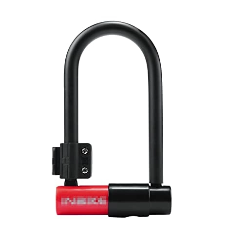 Bike Lock : Bicycle Lock With Key U Lock Bike Lock Anti-Theft Secure Lock With Mounting Bracket For Bicycle Accessories (Color : Red lock, Size : 17x8cm)