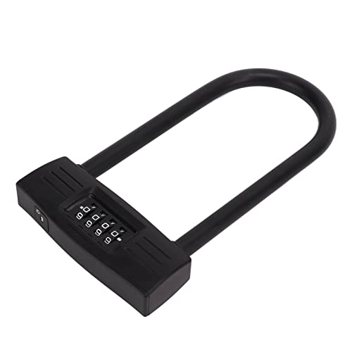 Bike Lock : Bicycle Number Lock, Bike Combination U Padlock Keys Free Shearing Prevention Mechanical Structure Anti Theft for Motorcycle for Electric Vehicle