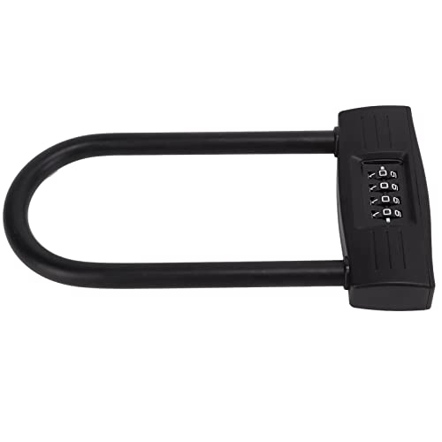 Bike Lock : Bicycle Number Lock, Bike Combination U Padlock Shearing Prevention Black for Electric Vehicle for Motorcycle