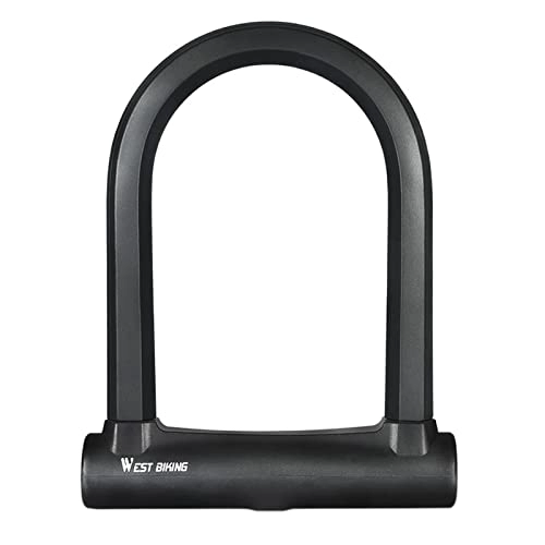 Bike Lock : Bicycle U Lock Safety Anti-Theft MTB Road Bike Lock Motorcycle Scooter Door Lock with 2 Keys Cycling Accessories
