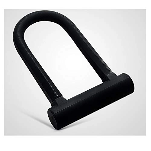 Bike Lock : Bicycle U Lock Steel Safety Anti-theft For M-TB Road Bike Cable U-Lock Set Security Cycling Locks Product Information F12.16 (Color : Black Set)