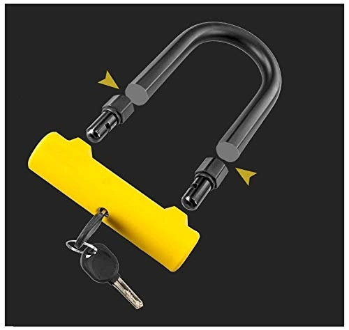 Bike Lock : Bicycle U-Shaped Lock / Anti-Hydraulic Shears, Electric Battery, Motorcycle Anti-Theft Lock / Fixed Bicycle Accessories-Black U Lock