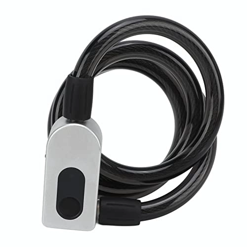 Bike Lock : Bike Cable Lock, IP67 Waterproof  Cable Lock USB Rechargeable High Tensile Strength Anti Theft for Motorcycle