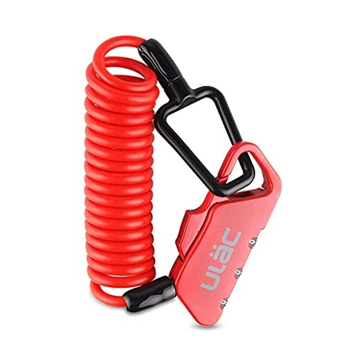 Bike Lock : Bike Cable Locks, Security Anti-Theft 3-Digit Password Resettable Bicycle Combination Lock, For Bicycles / Motorbikes / Scooters / Outdoors(Red)
