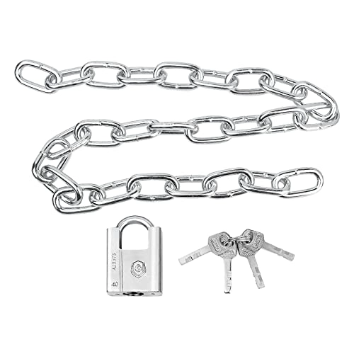 Bike Lock : Bike Chain Lock, Cannot Be Cut with Bolt Cutters Or Hand Tools, Premium Case-Hardened Security Chain for Motorcycles, Bike, Generator, Gates , Outdoor Furniture