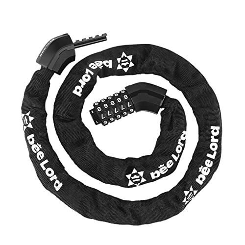 Bike Lock : Bike Chain Lock Security Anti-Theft Heavy Duty 6MM Thick with 2 Key Ultra-Light Bicycle Lock for Bike Motorcycle Scooter (Color : 6MM Black)