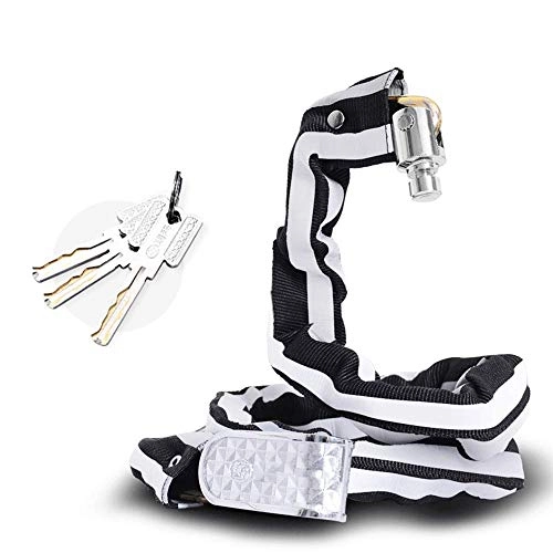 Bike Lock : Bike Chain Lock with Keys, With Reflective Strips High Security Bicycle Chain Lock for Bicycle Outdoors and Other Items That Need To Be Secured (1.0)