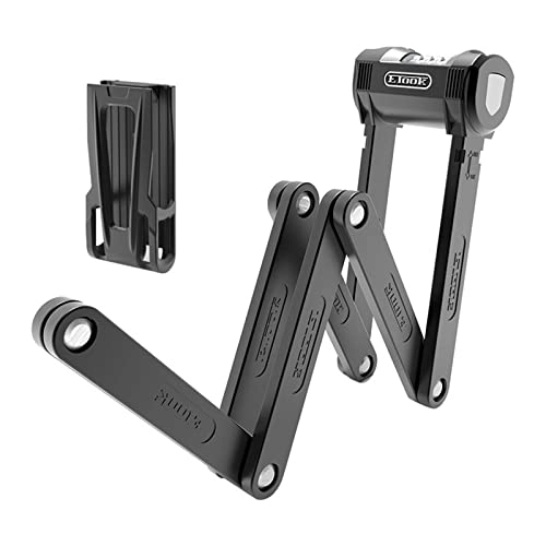 Bike Lock : Bike Code Folding Lock Steel Heavy Duty Combination Password Padlock for Electric Scooter Anti-Theft Bicycle Portable Lock