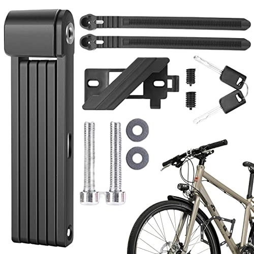 Bike Lock : Bike Folding Lock, Lightweight High Security Bicycle Lock, Anti-Theft Key Lock Mountain Bike Electric Bike Chain Lock, Cycle Accessories Pigmana