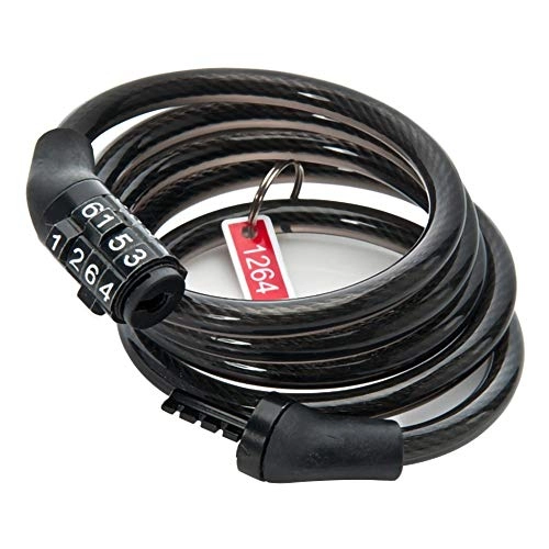 Bike Lock : Bike Lock, 4 Digit Password Combination Cable Lock, Security Portable Durable Suitable for Children's Bike Scooter Other Items That Need to Be Secured / Black / 1.2M