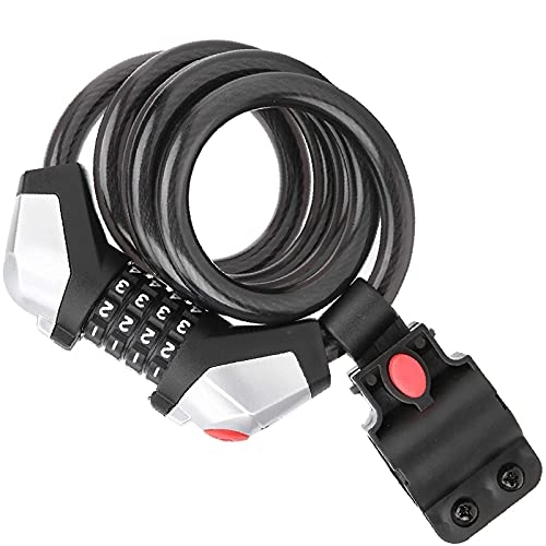 Bike Lock : Bike Lock Bike Cable Lock With Mounting Bracket Anti Theft Bike Lock Portable Bicycle Password Cable Lock Suitable For Any Bike