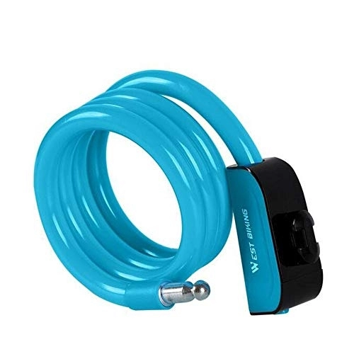 Bike Lock : Bike Lock Bike Lock Bicycle Cable Lock Anti-theft Lock with Keys Cycling Steel Wire Security Road Bicycle Locks Anti-theft Lock-black bicycle lock (Color : Blue)