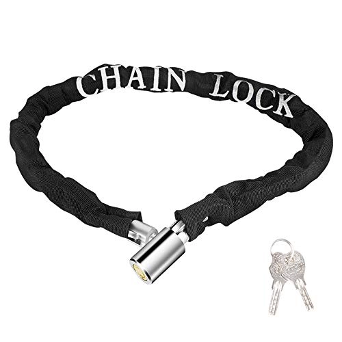 Bike Lock : Bike Lock, Security Anti-Theft Anti-Pry Chain Lock, Heavy Duty Bike Cable Lock, with Keys, Durable, for All Bicycle, Motorbike, Gate, Fence, Garage Etc