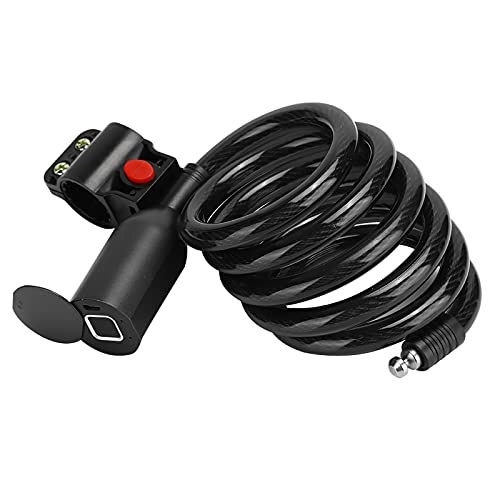 Bike Lock : Bike Lock, Security Cable Lock 0.2s Speed Unlocking USB Charging Interface Fingerprint Unlocking for Motorcycles Bicycles for Electric Vehicles Scooters
