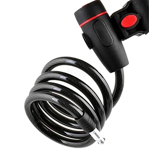 Bike Lock : Bike Lock Universal Anti-theft Bicycle Bicycle Lock Stainless Steel Cable Coil For Motorcycle Mountain Bike Bicycle Safety Lock (Color : Black, Size : 90x0.9cm)