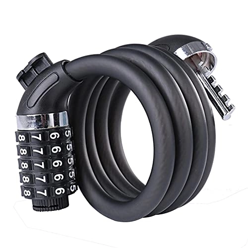 Bike Lock : Bike Steel Cable Lock Portable Security MTB Bicycle Lock Padlock Anti Theft Portable Waterproof Cycling Elements for Password1.2M