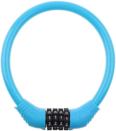 Bike Lock : Bike theft lock chain, Bike lock Bike Lock Bicycle Password Steel Cable Wire Lock Chain Safety Security Bike Cycling Color Safe Lock Pad Combination-green bicycle lock (Color : Blue) ( Color : Blue )