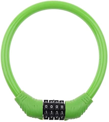 Bike Lock : Bike theft lock chain, Bike lock Bike Lock Bicycle Password Steel Cable Wire Lock Chain Safety Security Bike Cycling Color Safe Lock Pad Combination-green bicycle lock (Color : Blue) ( Color : Green )
