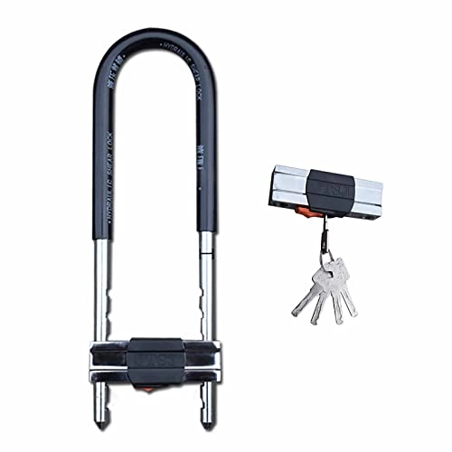 Bike Lock : Bike U Lock Bike Lock Bicycle Lock for Glass Door Outdoor Weatherproof with 5 Keys Rugged Anti-Theft 1 Set 350mm