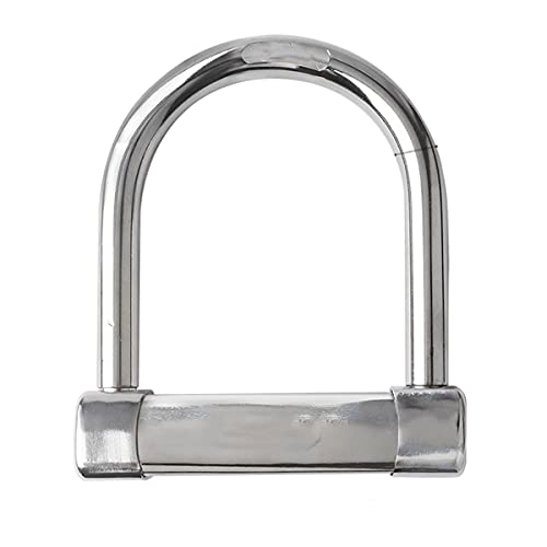 Bike Lock : Bike U Lock, Heavy Duty Bicycle U-Lock Combination Bike U Shackle Secure Locks With Shackle Security Cable And Sturdy (Color : Silver, Size : 205mm-20mm)