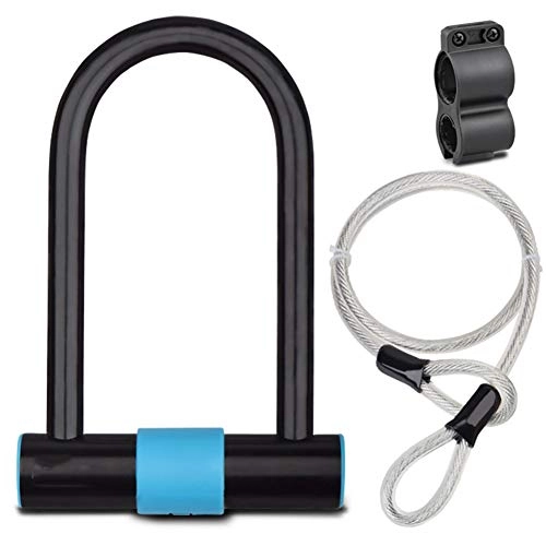 Bike Lock : Bike U Lock, High Security Bicycle Anti-Theft Lock with Cable and Sturdy Mounting Bracket for Bikes, Bicycle