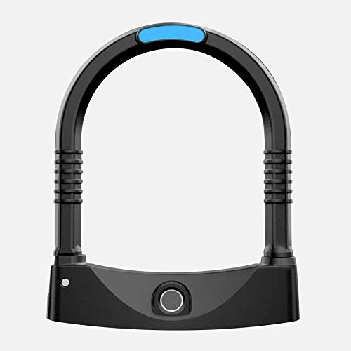 Bike Lock : Bike U Lock with Fingerprint, Durable Easy To Use, Compact, Hardened Steel, Anti Drill, Pick Resistant Standard Lock Comes Set 10 Fingerprints Waterproof Level IP67, 1pc