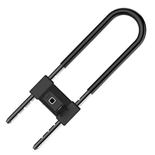 Bike Lock : Bike U Lock with Fingerprint, Durable Easy To Use, Compact, Hardened Steel, Anti Drill, Pick Resistant Standard Lock Set 10 Fingerprints Waterproof Level IP65, 2pc