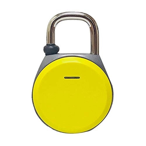 Bike Lock : Bluetooth Mobile Phone Fingerprint Lock Backpack Lock Fingerprint Lock Luggage Lock (Color : Silver)