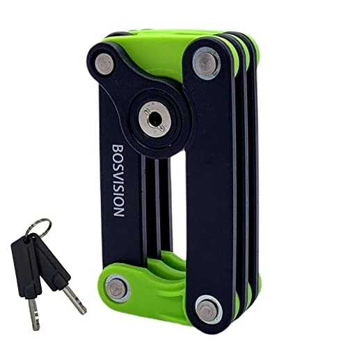 Bike Lock : Bosvision Folding Bike Lock Padlock, 12 Steel Bars (78cm) with 2 disc keys and mount bracket