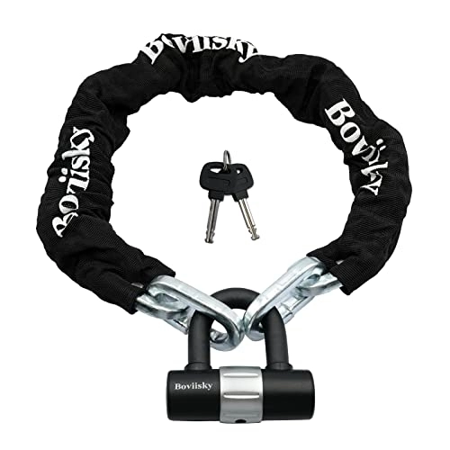 Bike Lock : Boviisky Motorcycle Chain Locks 3feet / 90cm Long, Cut Proof Heavy Duty Bike Chain Locks with 2 Keys 16mm U Lock for Motorbike, Bike, Generator, Gates, Bicycle, Scooter
