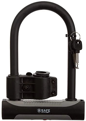 Bike Lock : Brandsseller Bicycle U-Lock Solid Design 180 x 245 mm with Bracket Hardened Steel