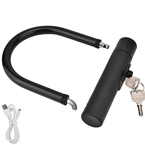 Bike Lock : BTIHCEUOT Bike locks - FIPILOCKU Shape Smart Fingerprint Key Padlock Anti-theft Door Bike Motorcycle Lock Waterproof