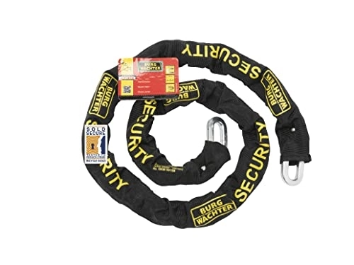 Bike Lock : BURG-WÄCHTER GKM 10 / 150 Sold Gold Security Chain, Black, 1.5M