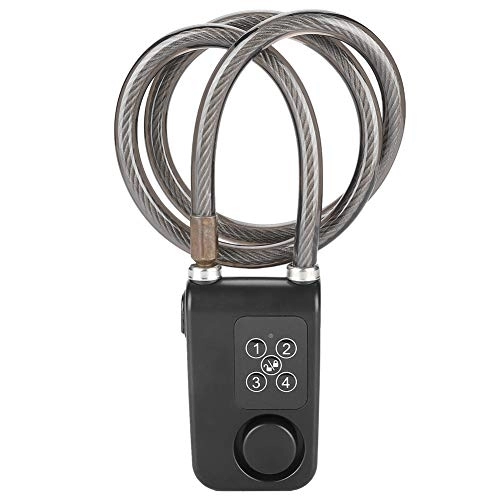 Bike Lock : BuyWeek Heaveant Bike Locks, 110dB Smart Bicycle Password Lock Anti-theft Bicycle Alarm Lock Waterproof Cycling Lock
