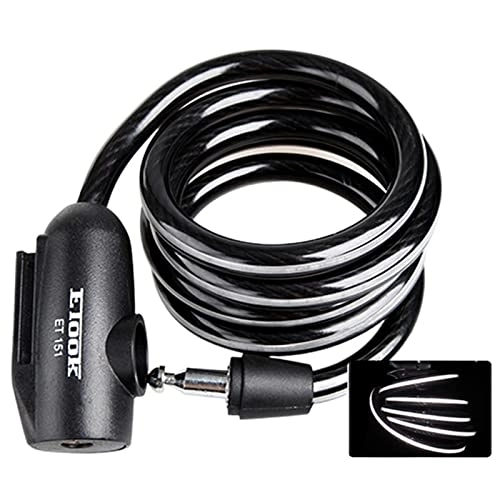 Bike Lock : Cable Cycling Bicycle Lock Outdoor MTB Road Bike E-Bike Scooter Safety Anti-Theft Portable 1500 mm x 12mm Accessories