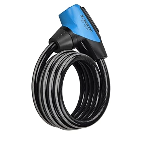Bike Lock : Cable Lock 1.5m Anti Theft Bicycle Accessories Steel Wire Security Bicycle Cable Lock MTB Road Motorcycle Bike Equipment (Color : ET155R Blue)
